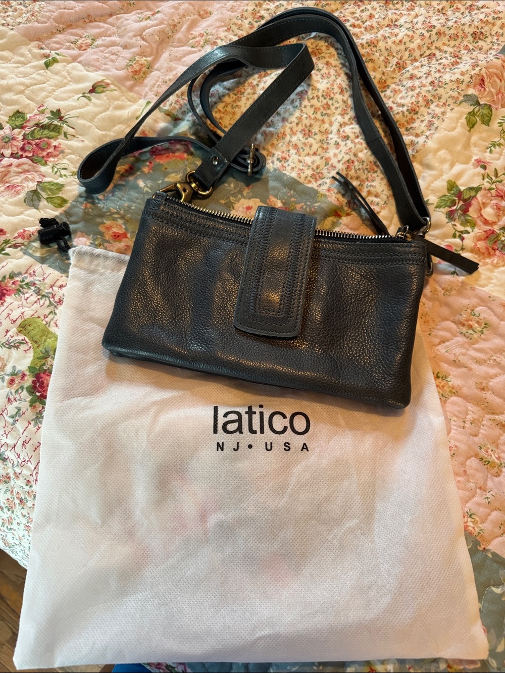 latico Pebbled Leather Crossbody Bag